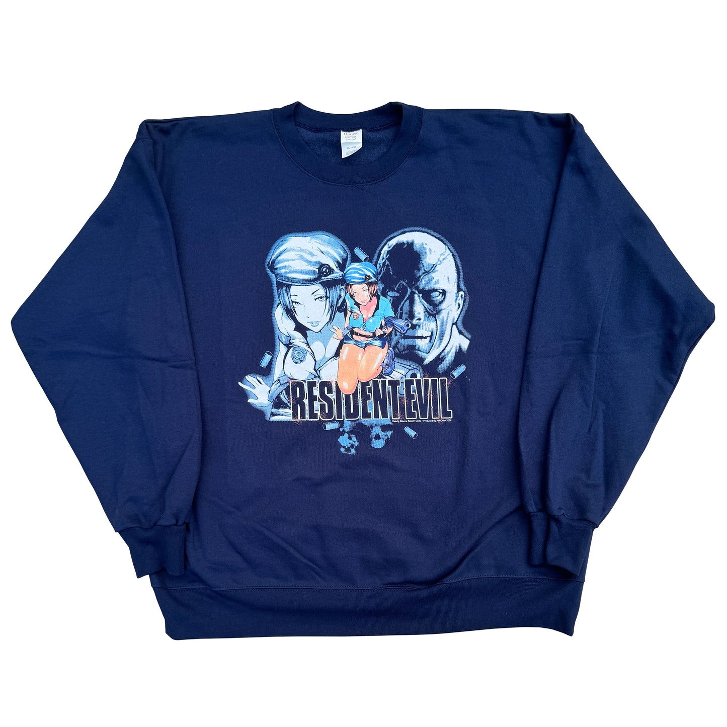 Deadly Silence Navy Hanes Crewneck