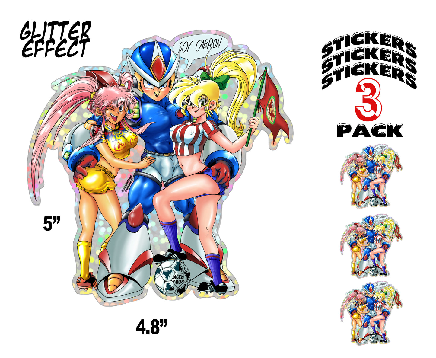 Soy Cabron! Mega Man XX Soccer Sticker Pack