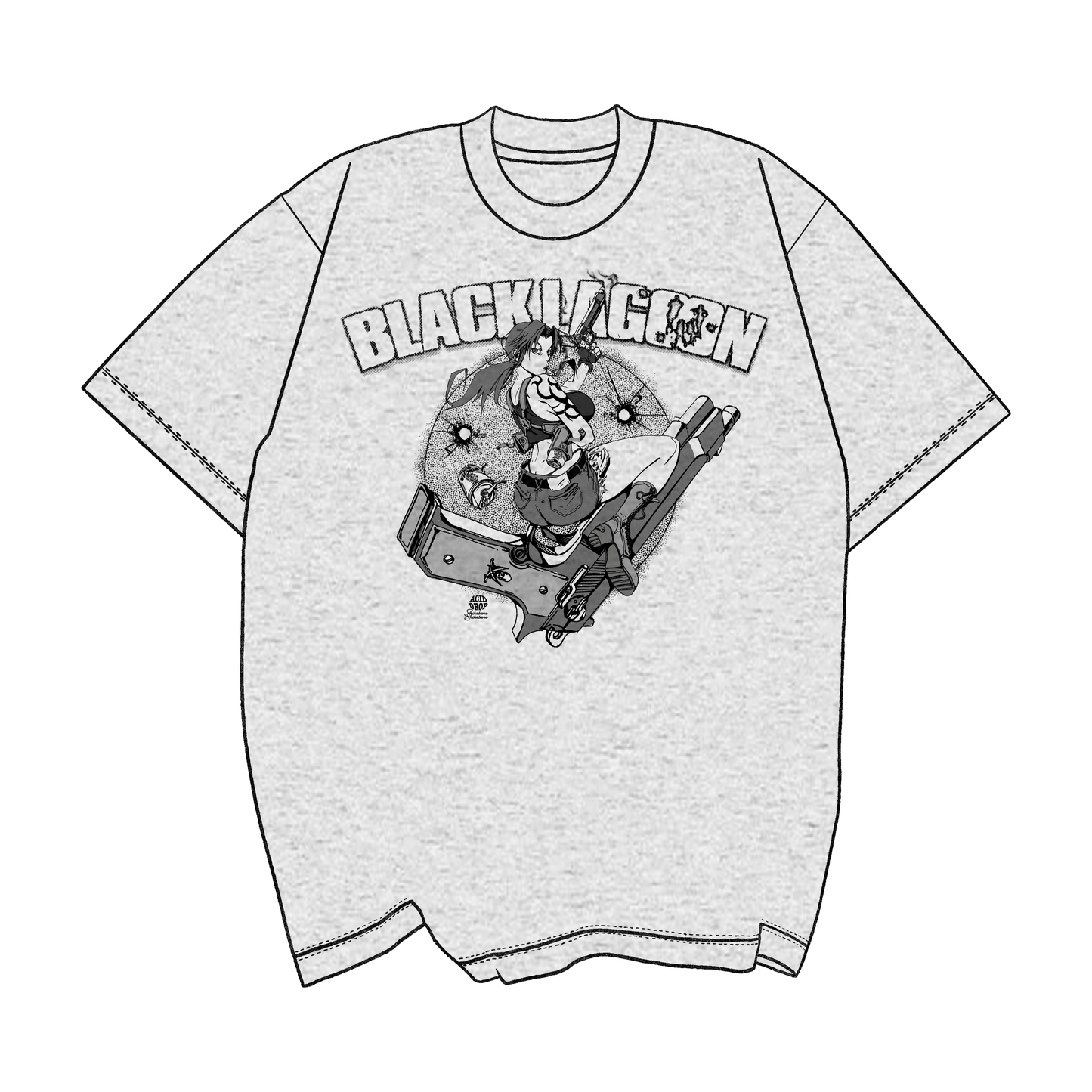 Manga Panel Revy Sword Cutlass PinUp Tee
