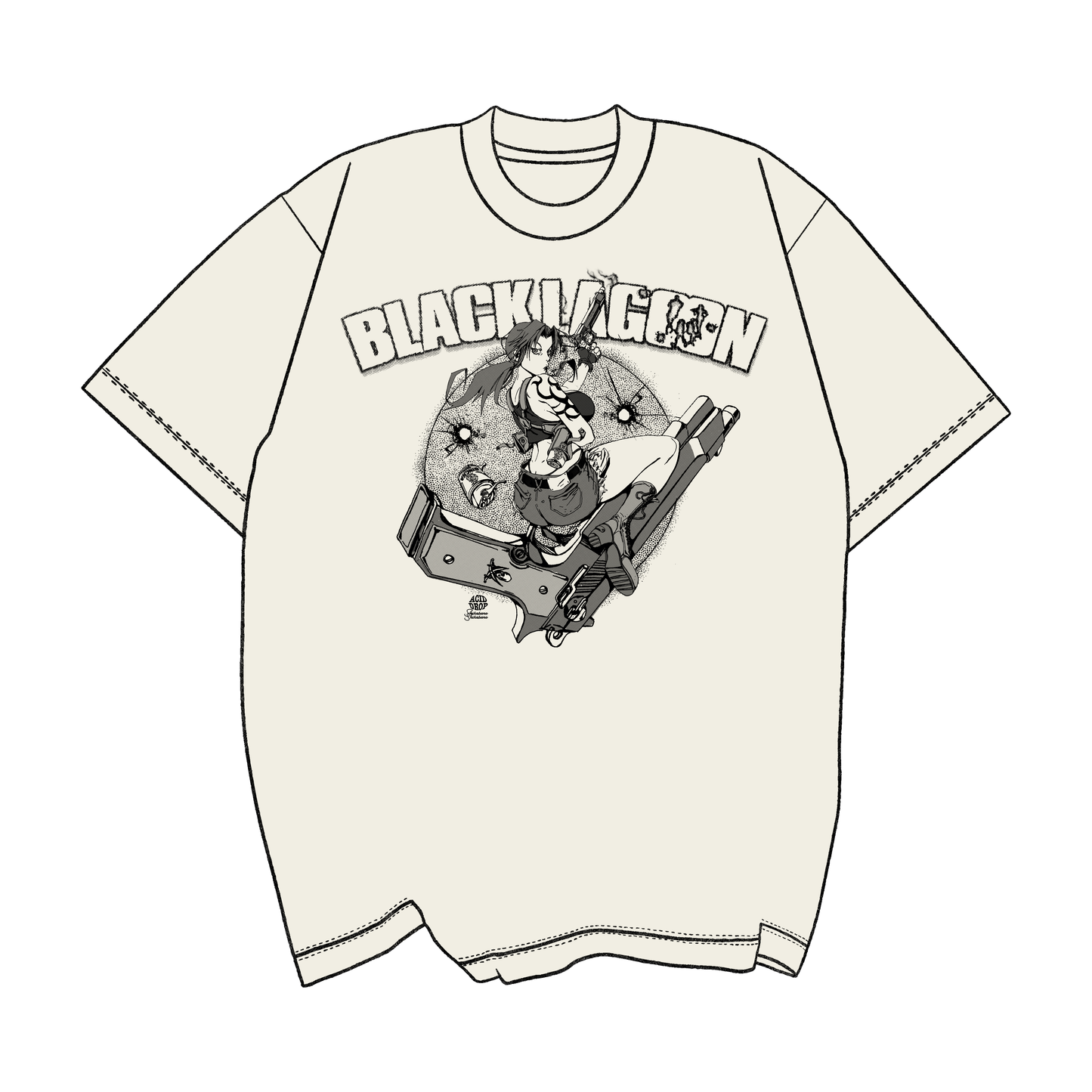 Manga Panel Revy Sword Cutlass PinUp Tee