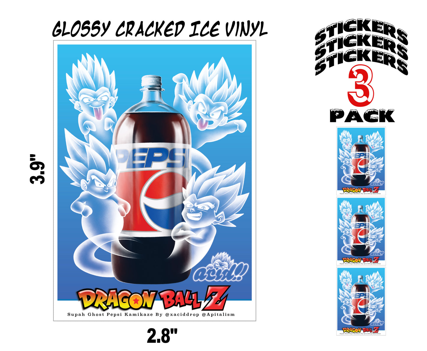 Supah Ghost Pepzzi Kamikaze Sticker Pack