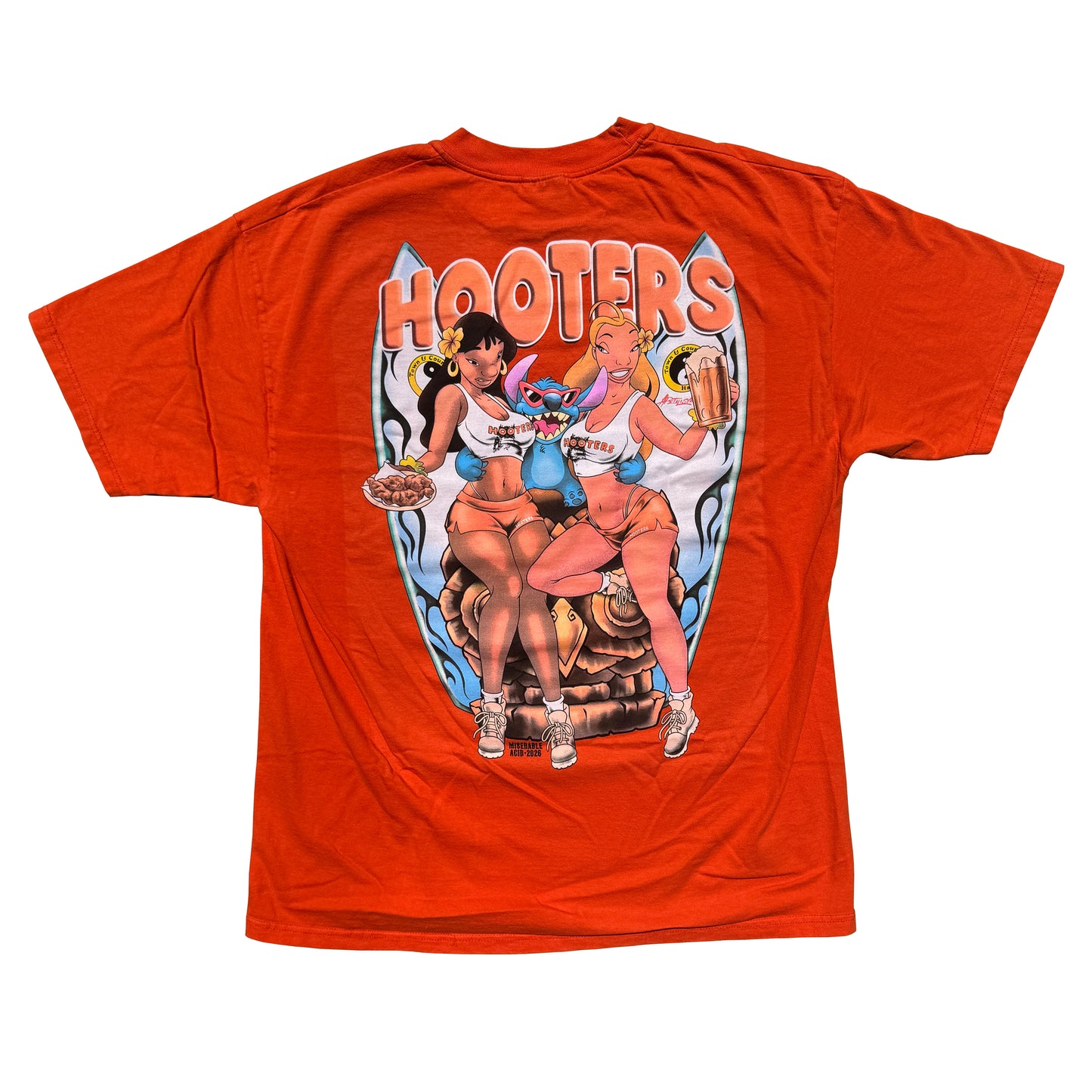 Hoooters Hawaii 626 1 of 1 Print Over Hanes Beefy
