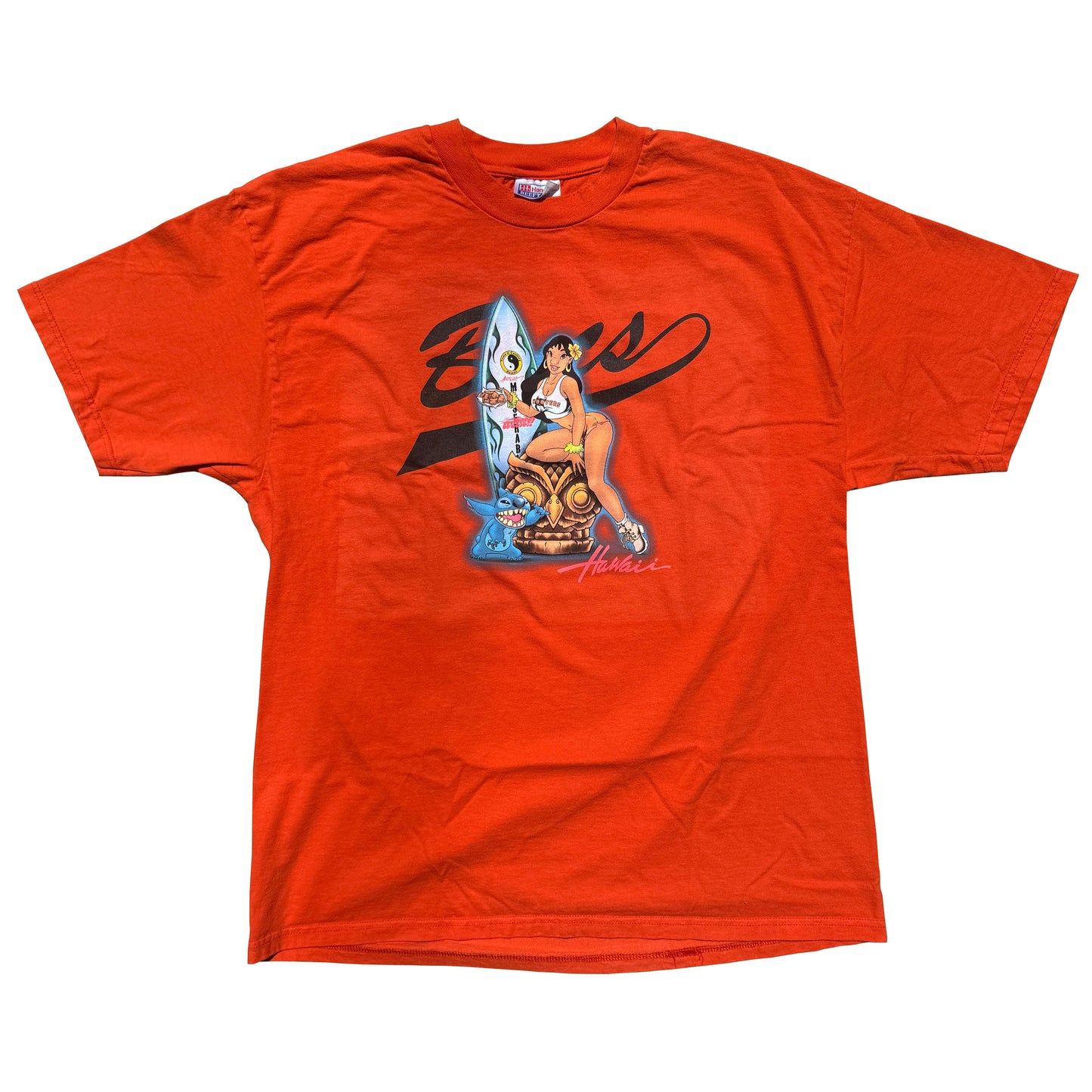 Hoooters Hawaii 626 1 of 1 Print Over Hanes Beefy