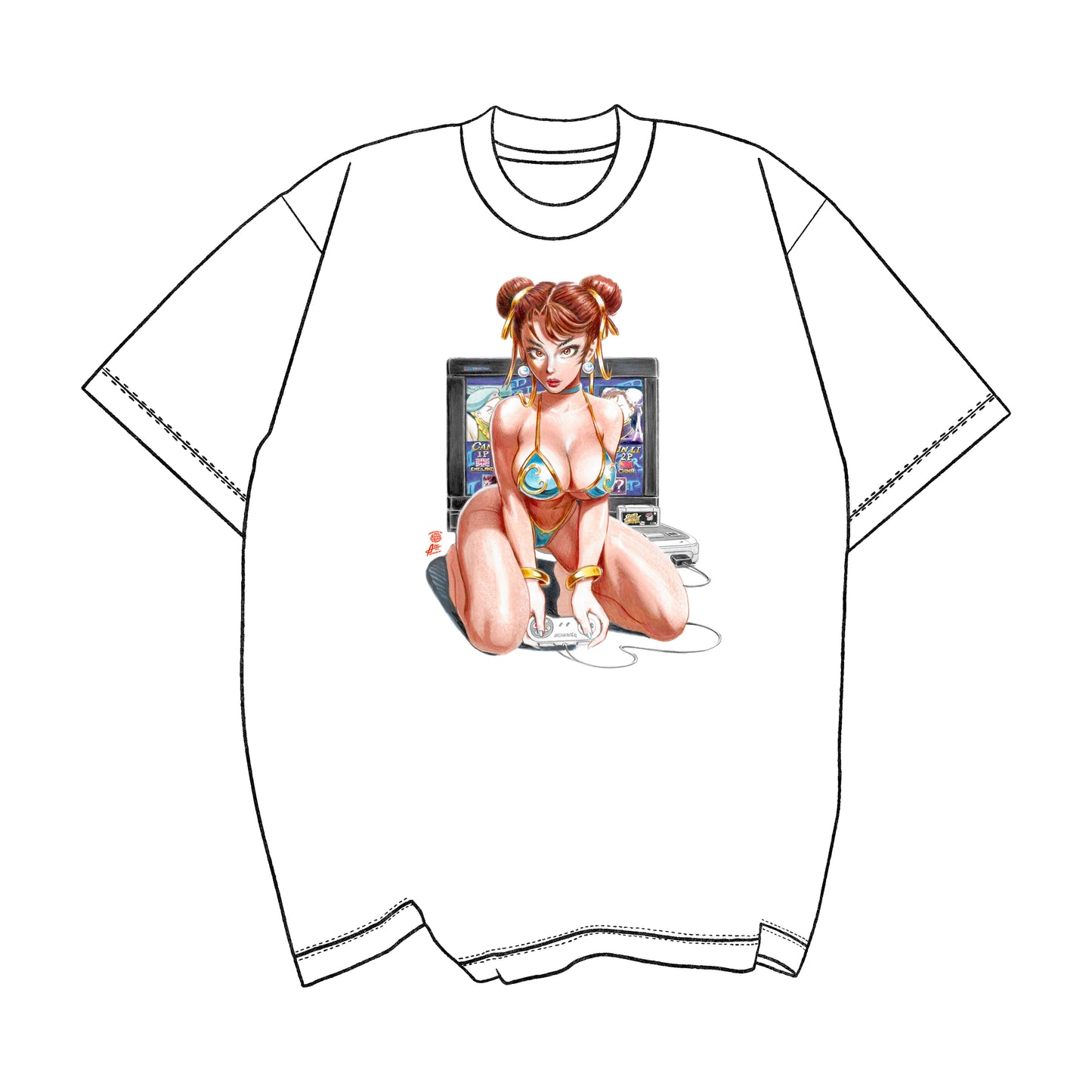 SFC Retro Queen Chun Pinup Tee