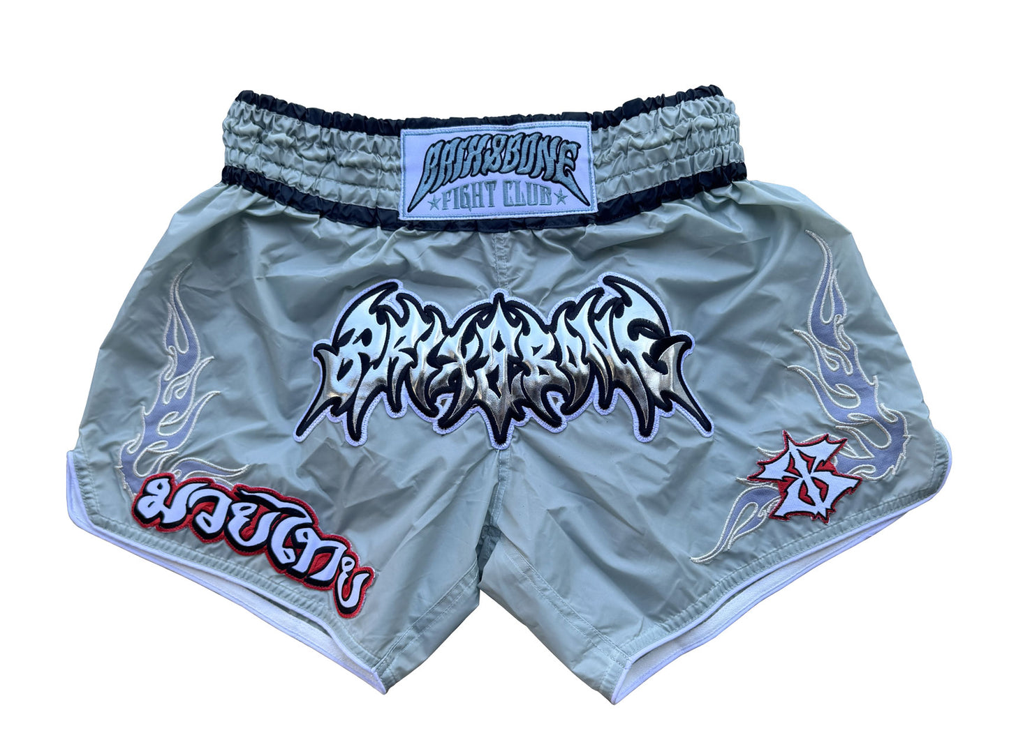 Brix&Bone Retro Chrome Thai Boxing Shorts
