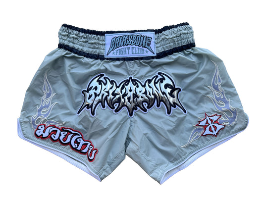 Brix&Bone Retro Chrome Thai Boxing Shorts