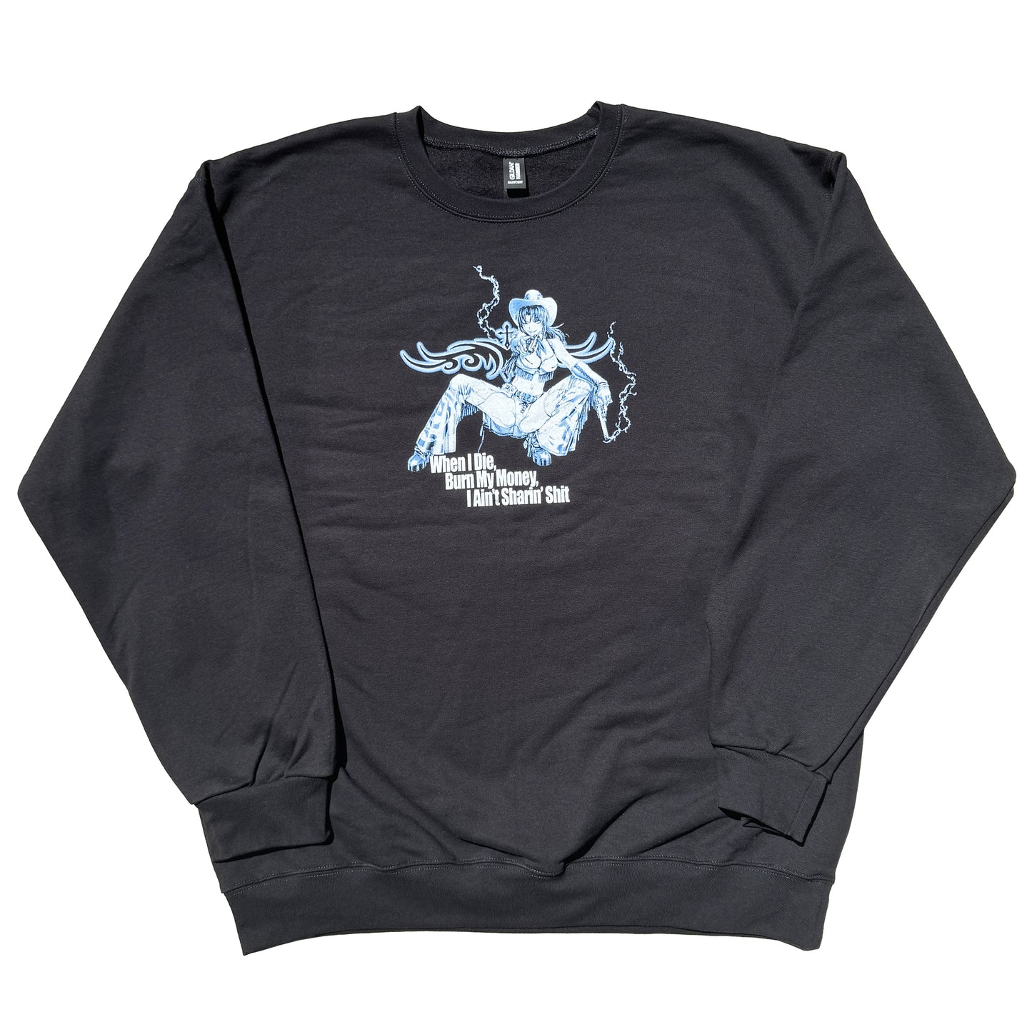 Burn My Money on Black Hammer Max Crewneck