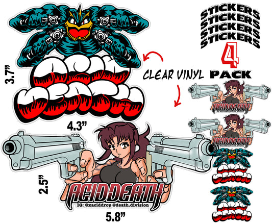 AcidDeath Spin Da Block Sticker Pack
