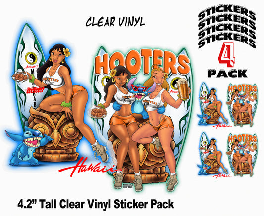 Hoooters Hawaii 626 Sticker Pack