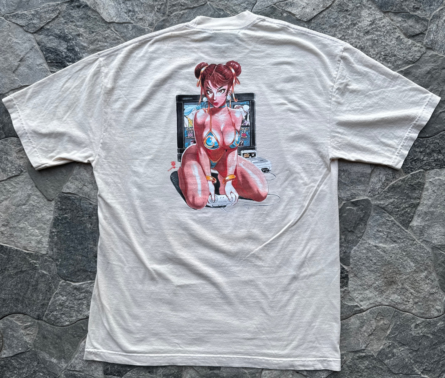 1/1 Champagne Roulette•SFC Retro Queen Chun *Double Feature *CREME Print Over