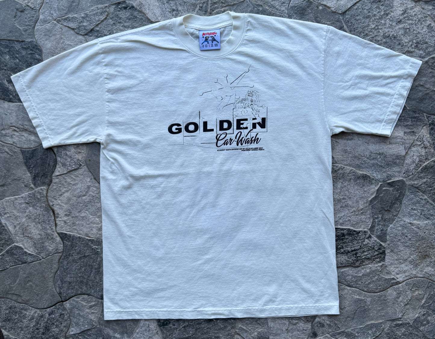 1/1 Golden Car Wash Tee Single Color (Off White)