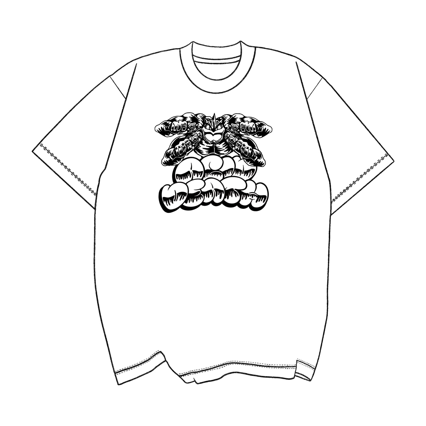 Spin Da Block Machamp (Single Color) Tee