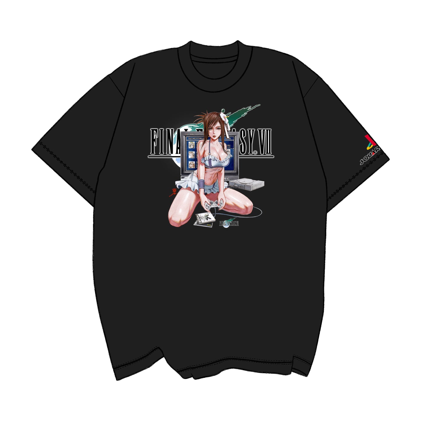 PS1 Retro Queen Tifa Pinup Tee