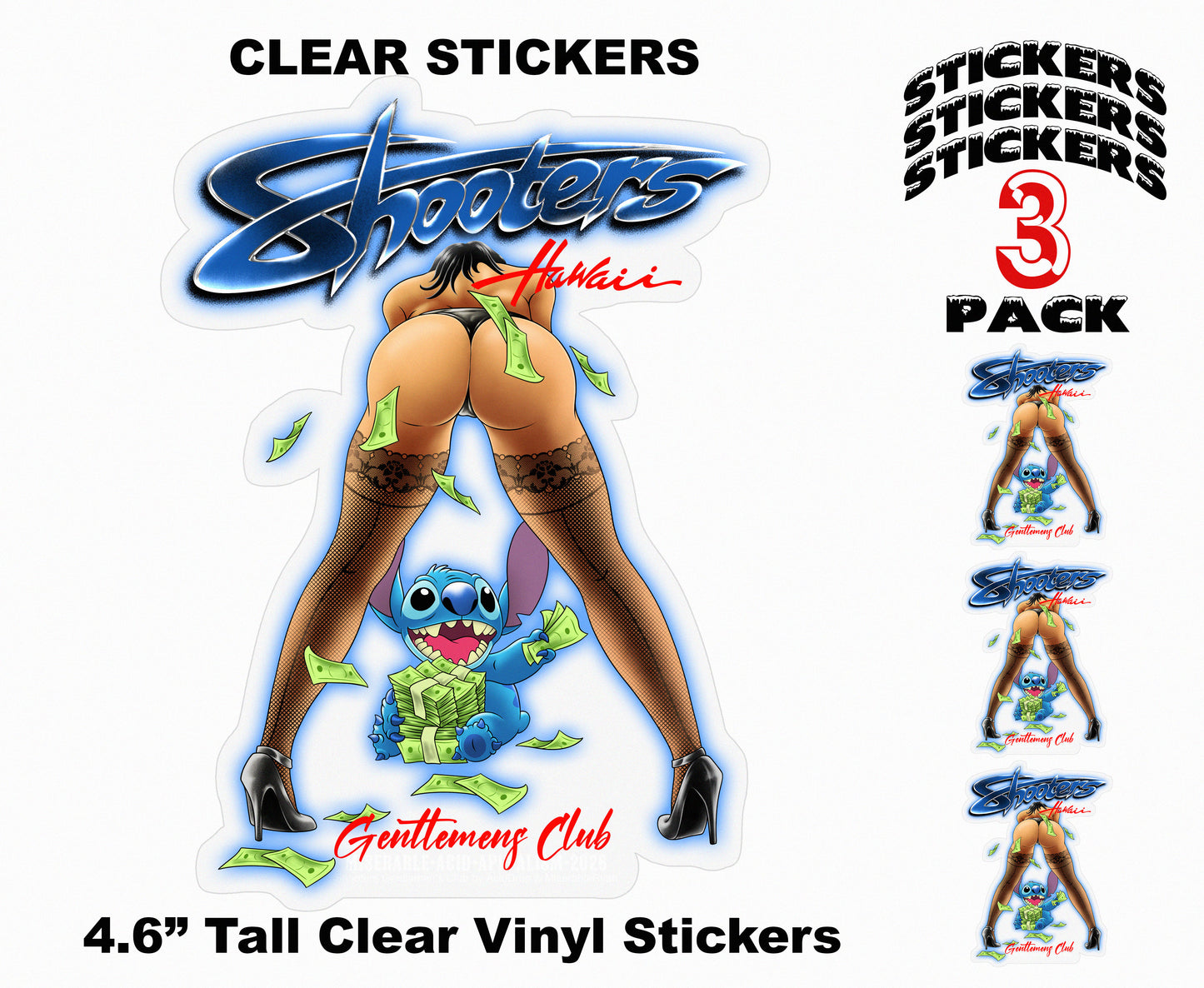 Shooters Strip Club Sticker Pack