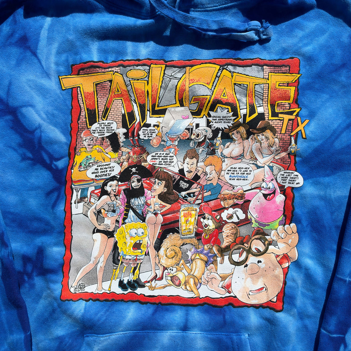 Tailgate TX Spider Royal Tie Dye Hoodie 1 of 2