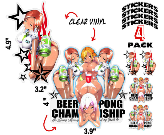 Beer Pong Championship Sticker Pack
