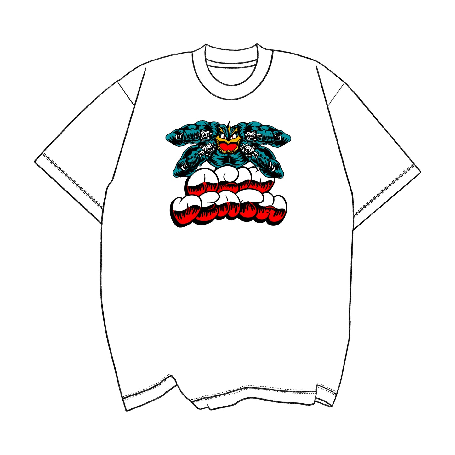 Spin Da Block Machamp (Color) Tee